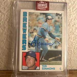 Rare numbered Ted Simmons AUTO 91/99